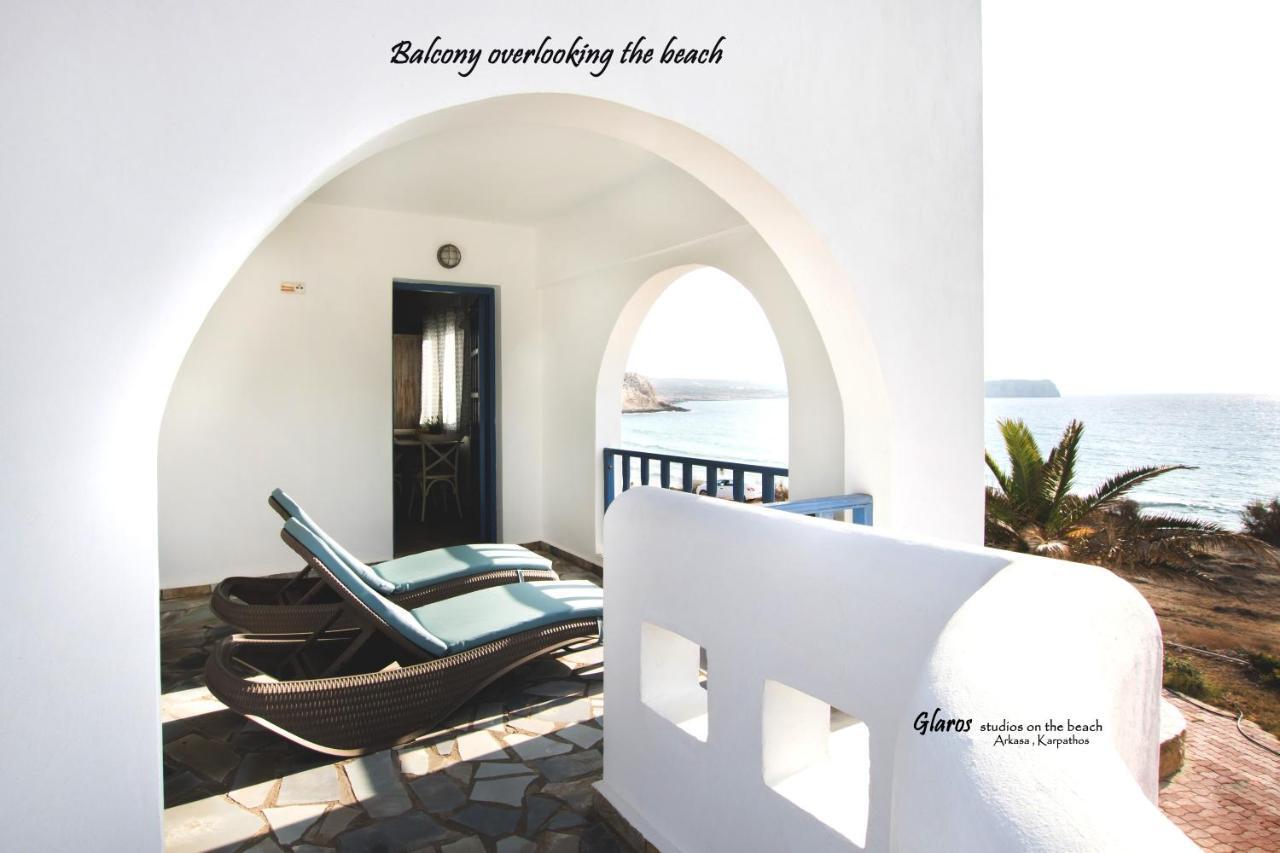Glaros Luxury Studio On The Beach Apartment Arkasa Ngoại thất bức ảnh