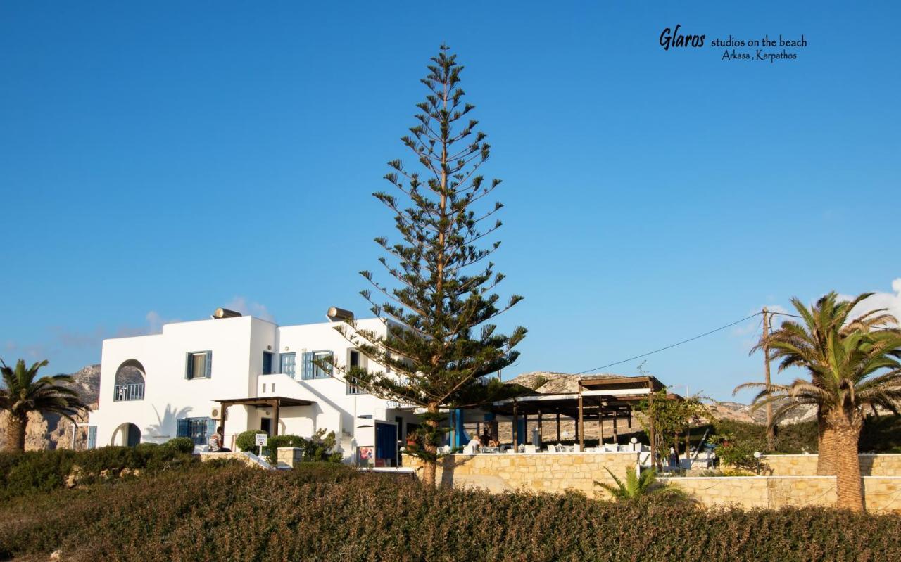 Glaros Luxury Studio On The Beach Apartment Arkasa Ngoại thất bức ảnh