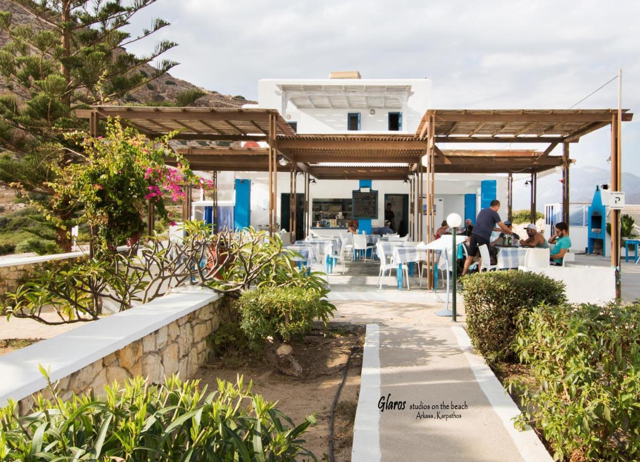 Glaros Luxury Studio On The Beach Apartment Arkasa Ngoại thất bức ảnh