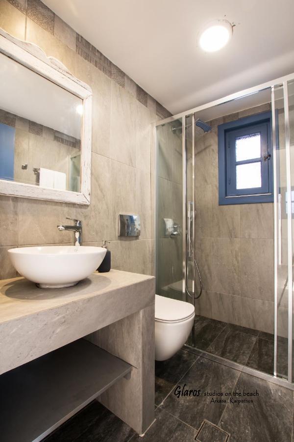 Glaros Luxury Studio On The Beach Apartment Arkasa Ngoại thất bức ảnh